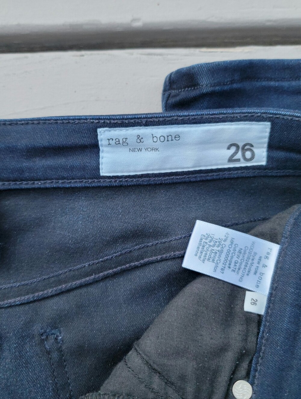 rag & bone Women's Dark Indigo Nina High-Rise Skinny Jeans (size 26) - Picture 8 of 14